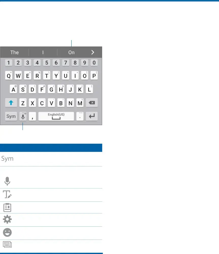 Using the Samsung Keyboard