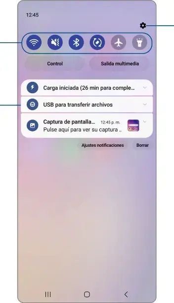 Panel de notificaciones