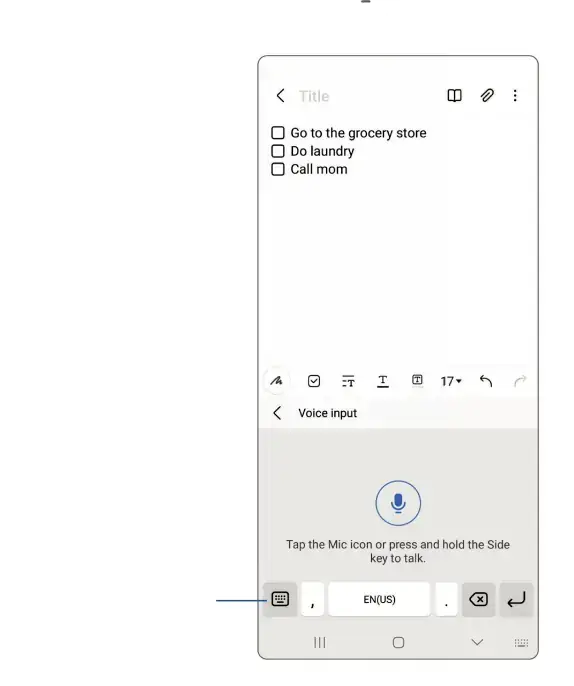 Use Samsung voice input