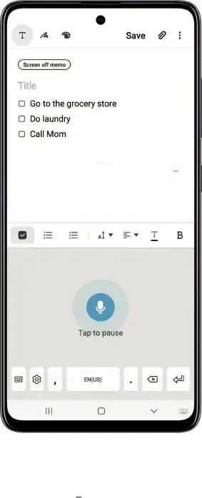 Use Samsung voice input