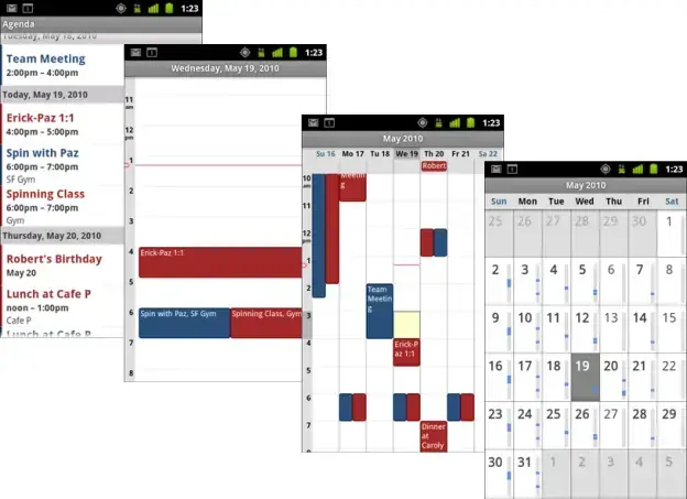 Change your calendar view