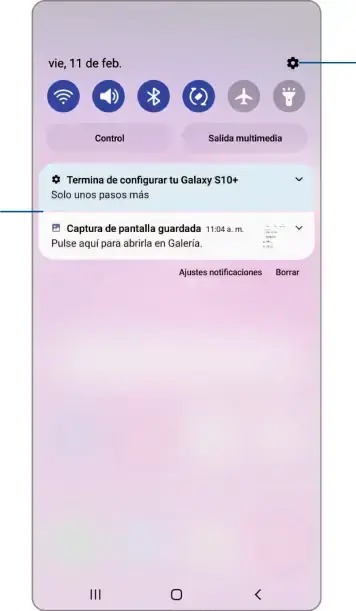 Panel de notificaciones