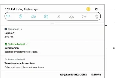 Panel de notificaciones