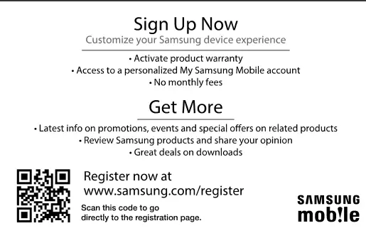 Section 3: Samsung Product Registration