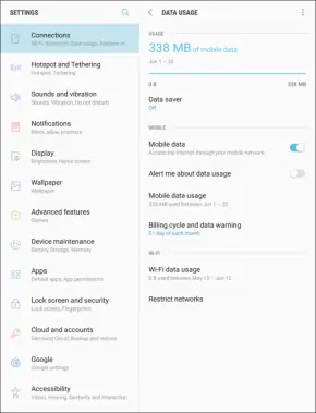 Data Usage Settings