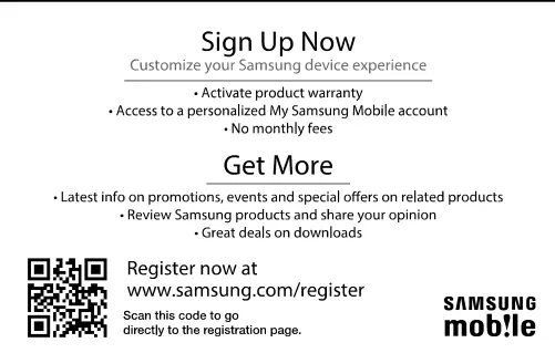 Section 3: Samsung Product Registration