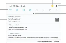 Panel de notificaciones