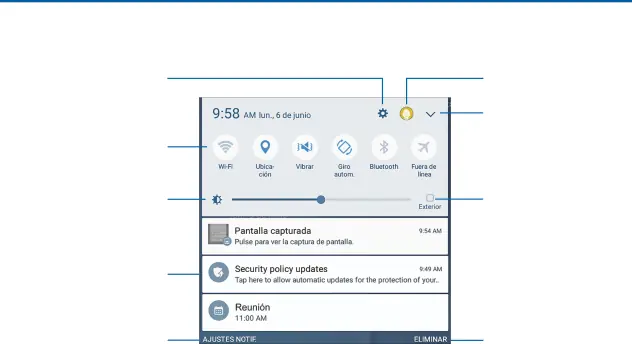 Panel de notificaciones