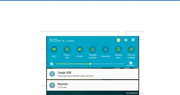 Panel de notificaciones