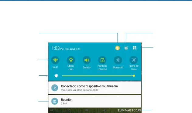 Panel de notificaciones