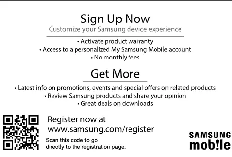 Section 3: Samsung Product Registration