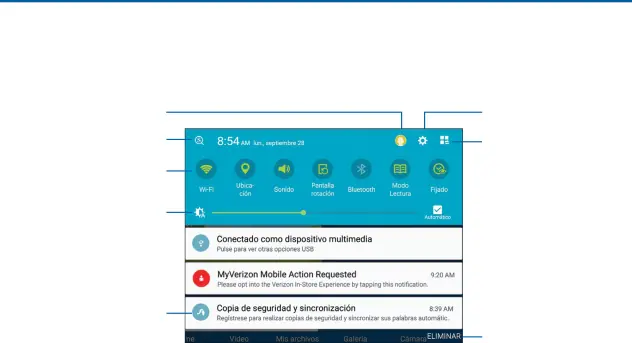 Panel de notificaciones