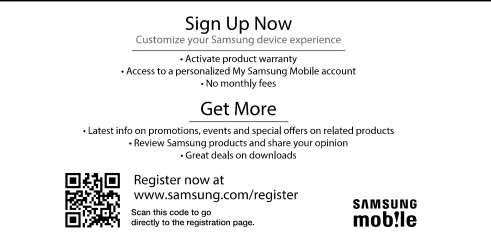 Section 3: Samsung Product Registration