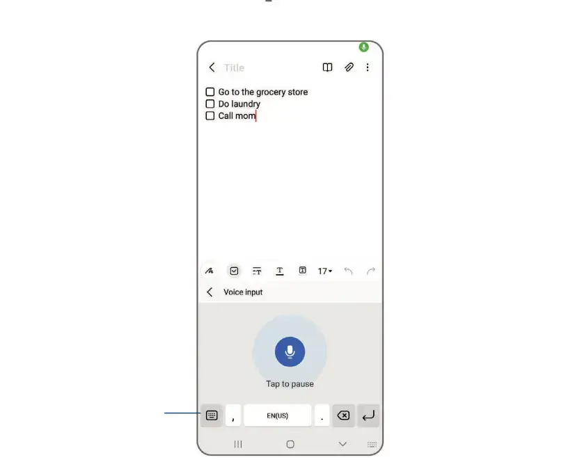 Use Samsung voice input