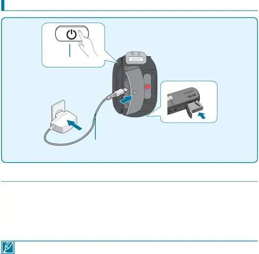 Charging the battery pack with the AC power adaptor