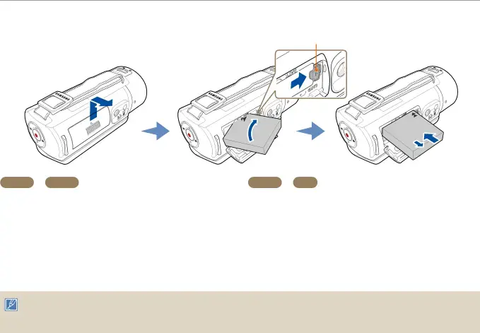 배터리와 메모리 카드 넣기/빼기