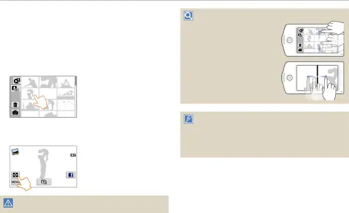 Visualización de vídeos o fotos en modo de reproducción