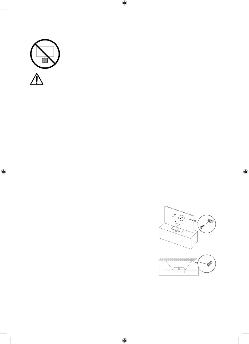 Safety Precaution: Securing the TV to the wall to prevent falling