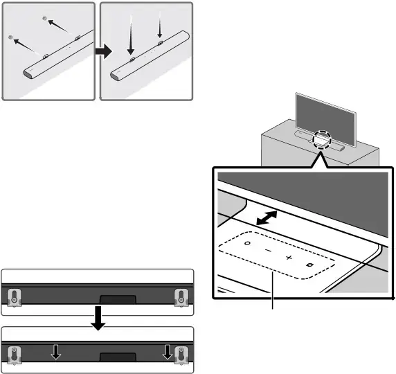 10INSTALLATION DU SOUNDBAR DEVANT LE TÉLÉVISEUR