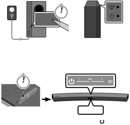 Conexión manual del subwoofer en caso de error en la conexión automática