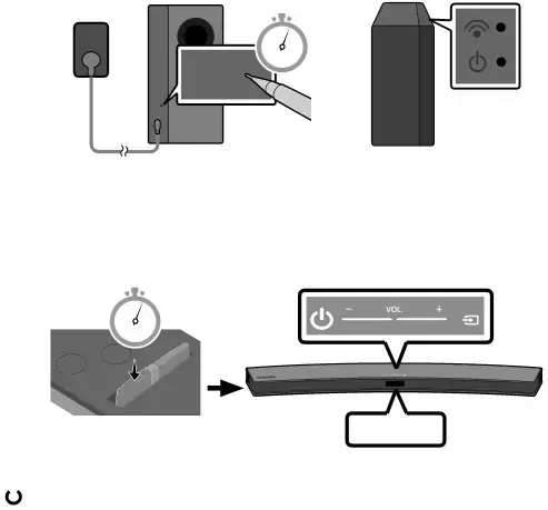 Manually connecting the subwoofer if automatic connection fails