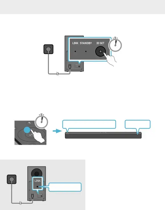 Manually connecting the Subwoofer if automatic connection fails