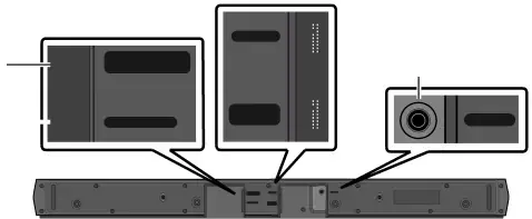 Partie inférieure du panneau du Soundbar