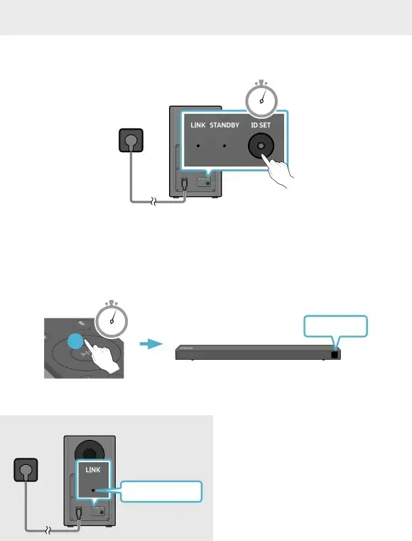 Manually connecting the Subwoofer if automatic connection fails