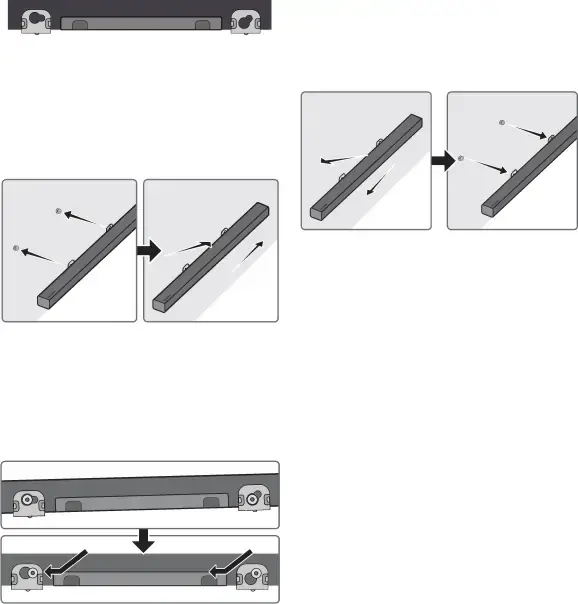 Tornillos de sujeción que están en la pared.