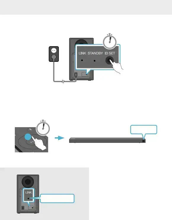 Manually connecting the Subwoofer if automatic connection fails