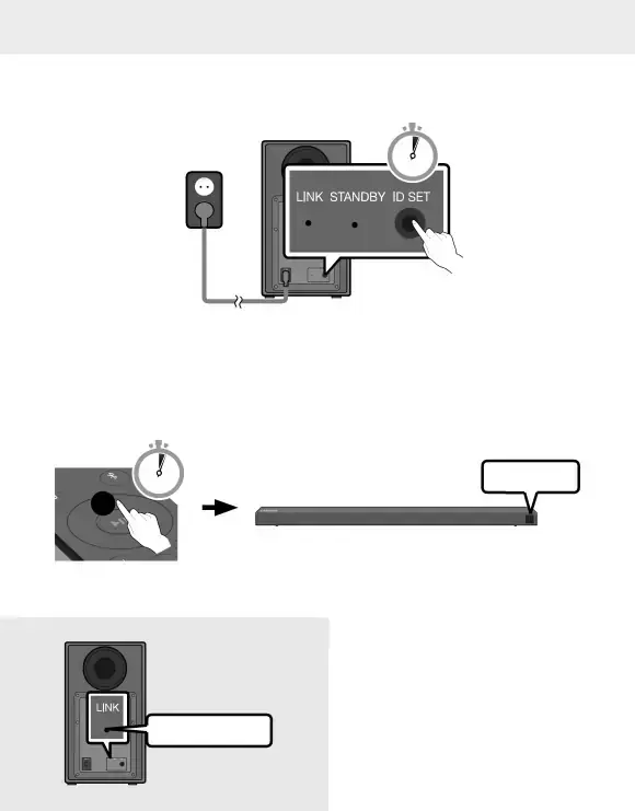 Manually connecting the Subwoofer if automatic connection fails