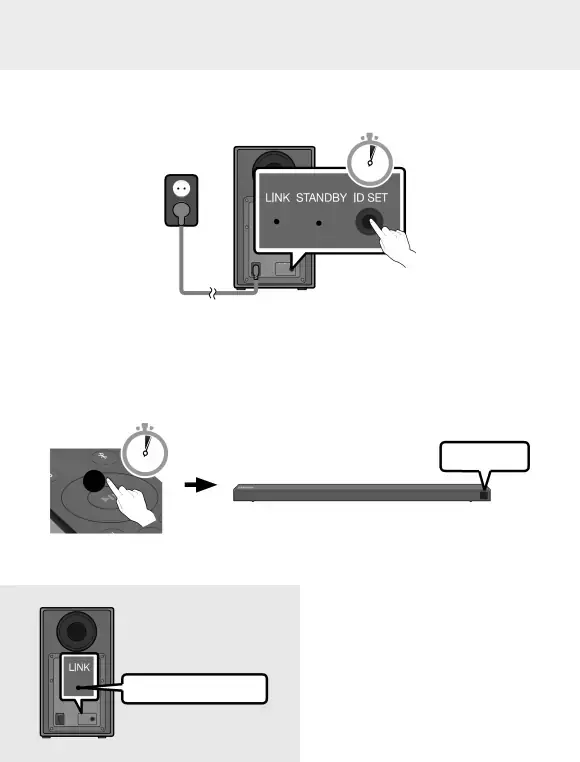 Conexión manual del subwoofer en caso de error en la conexión automática