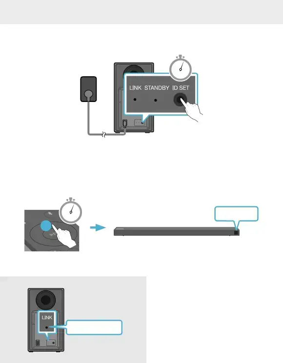 Manually connecting the Subwoofer if automatic connection fails