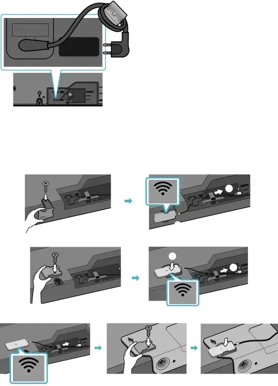 Attach the Toroidal Ferrite Core to the Power Cord of the Soundbar