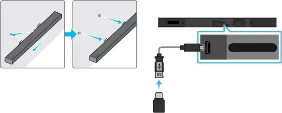 Detaching the Soundbar from the Wall