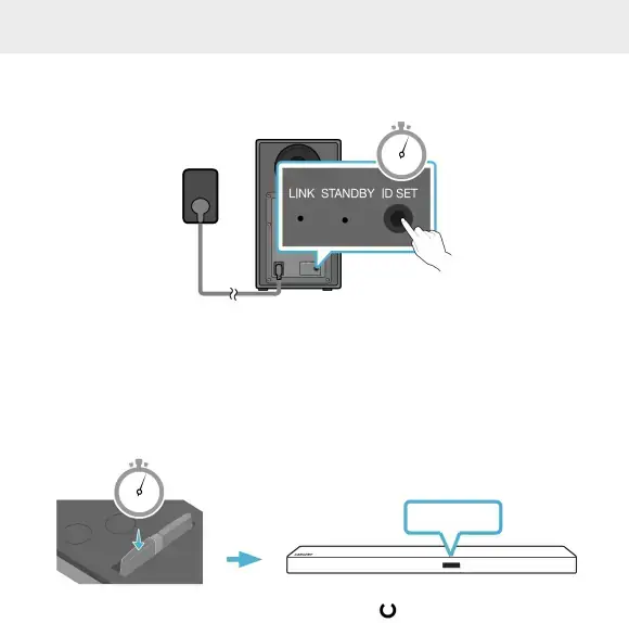 Manually connecting the Subwoofer if automatic connection fails