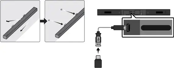 Desmontaje de la Soundbar de la pared