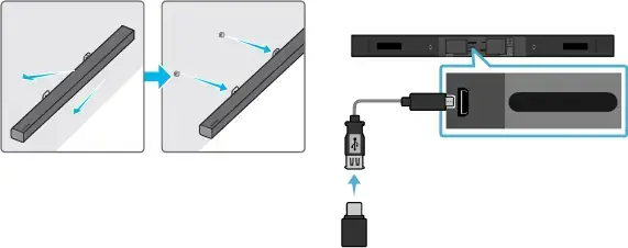 Detaching the Soundbar from the Wall