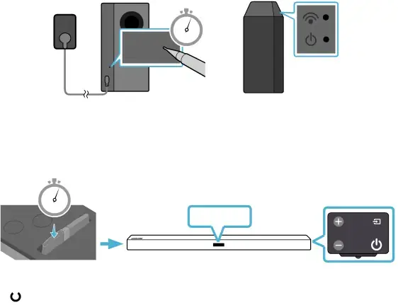 Manually connecting the subwoofer if automatic connection fails