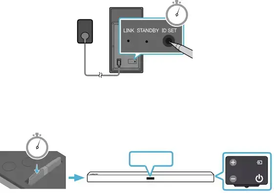 Manually connecting the subwoofer if automatic connection fails