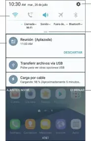 Panel de notificaciones