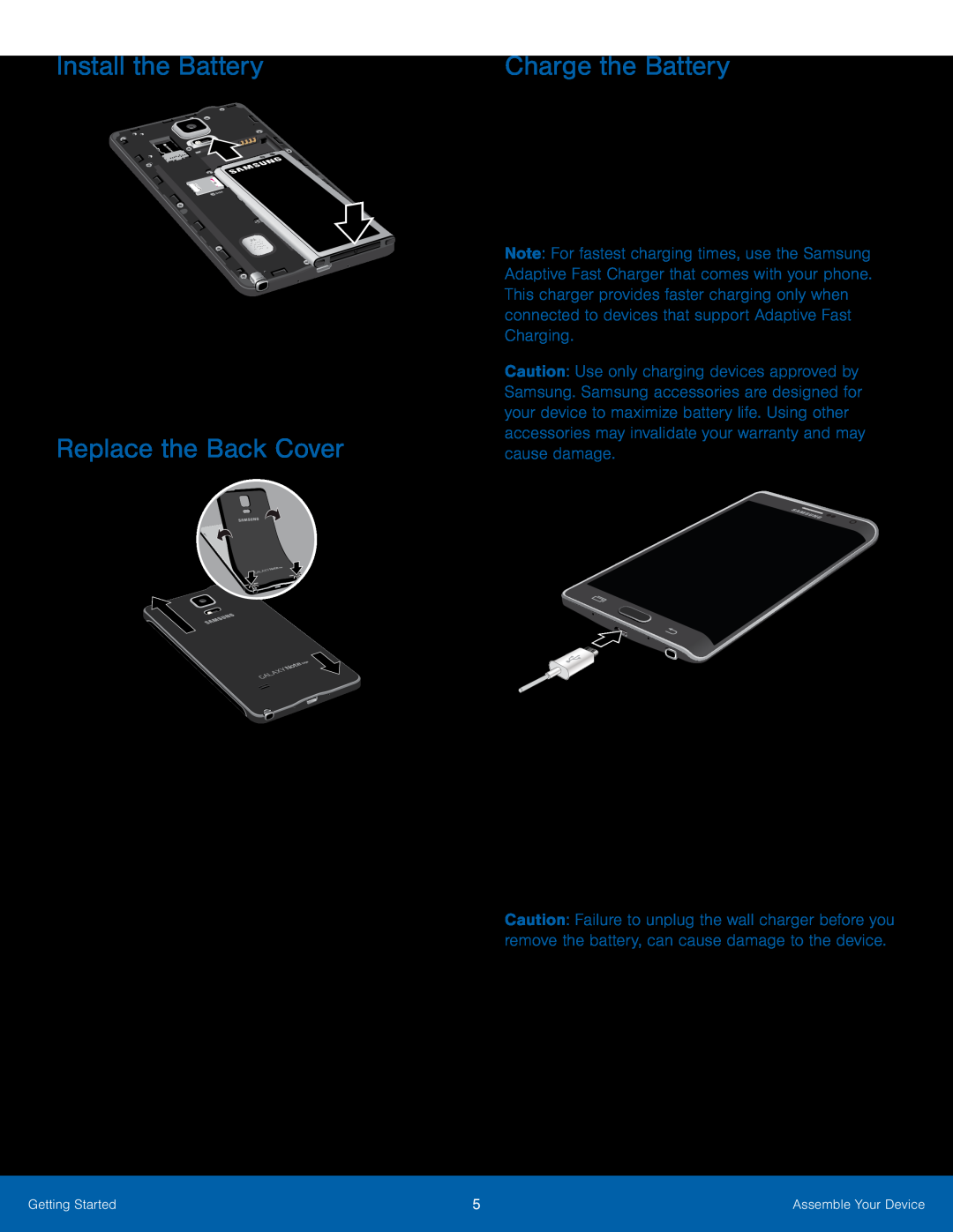 Install the Battery Replace the Back Cover