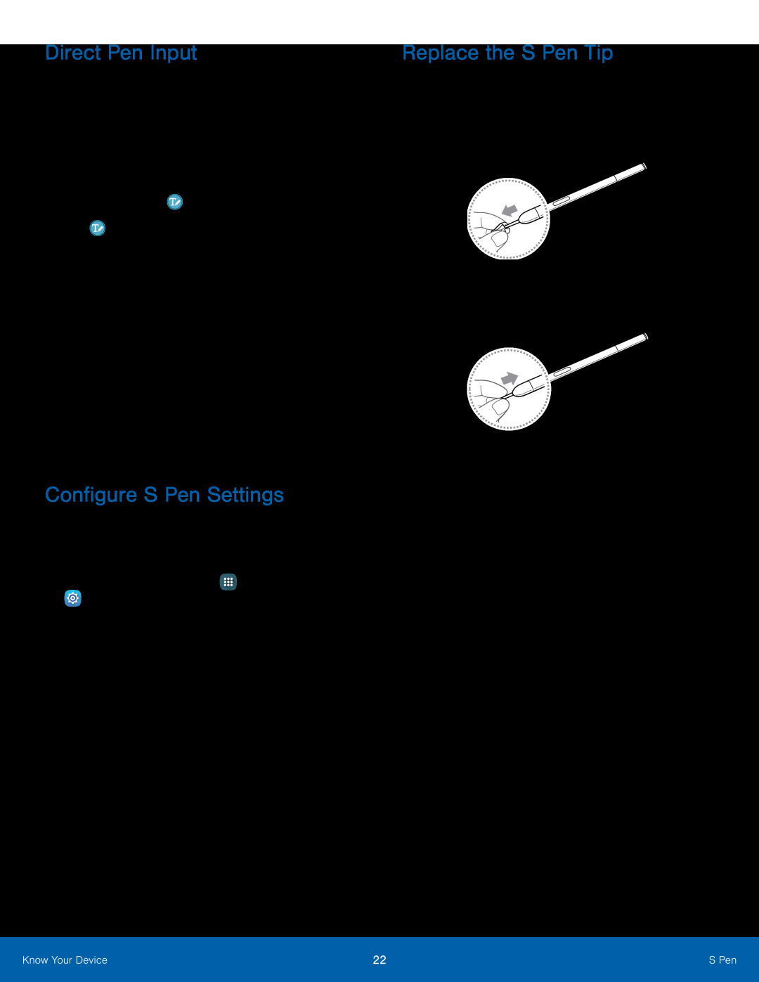 Direct Pen Input Configure S Pen Settings