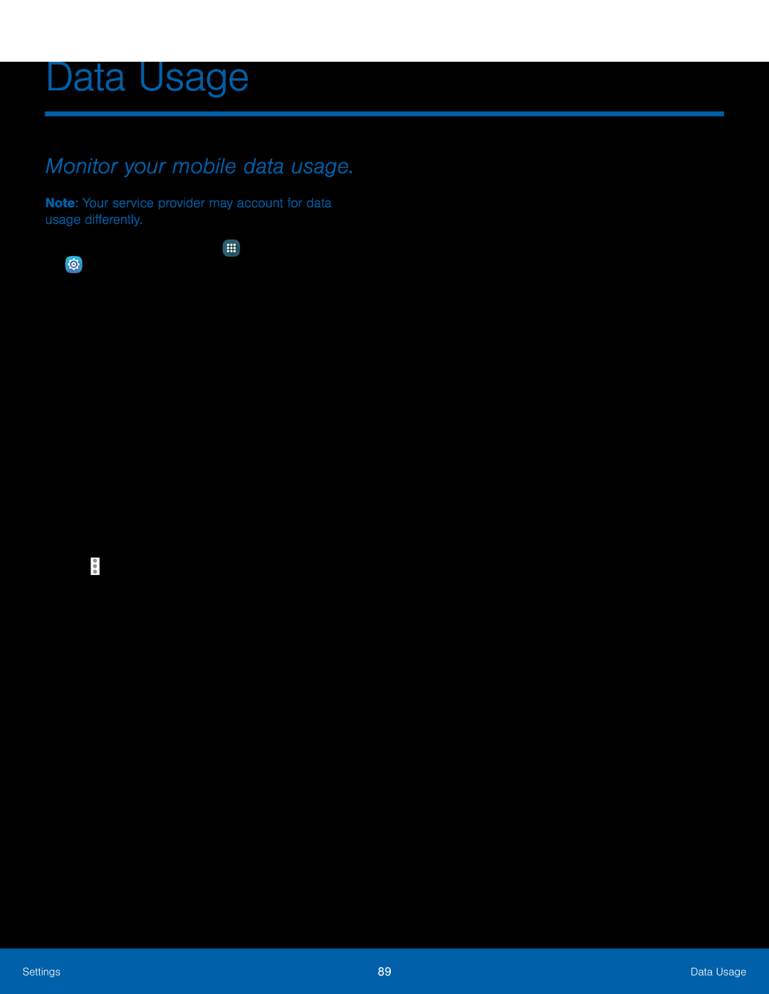 Monitor your mobile data usage Galaxy Note Edge T-Mobile