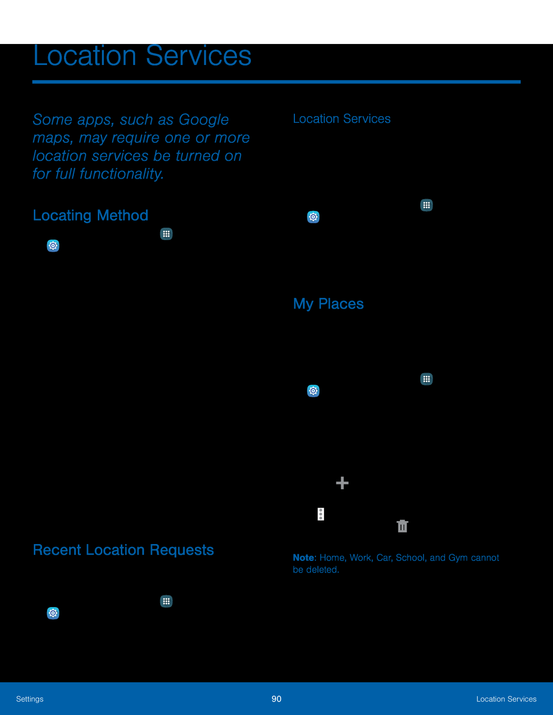 Recent Location Requests Galaxy Note Edge T-Mobile