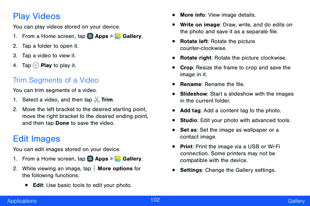 Trim Segments of a Video Galaxy Note Edge Verizon