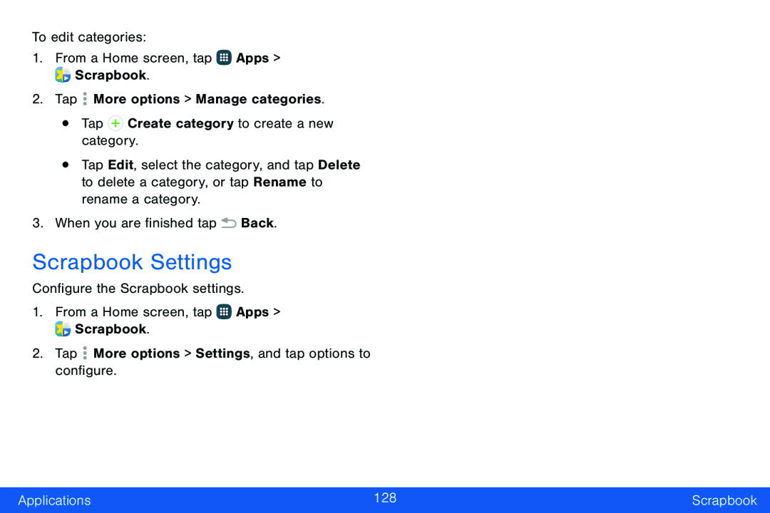 Scrapbook Settings Galaxy Note Edge Verizon