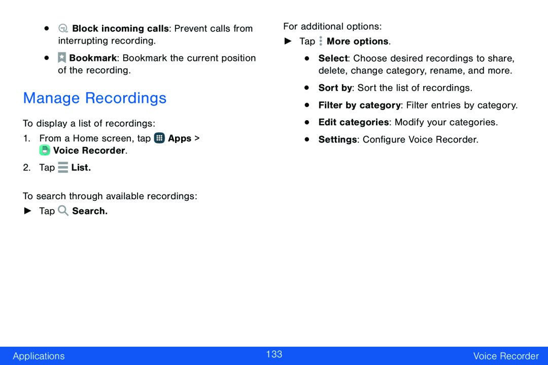 Manage Recordings Galaxy Note Edge Verizon