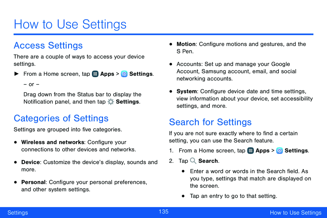 Access Settings Galaxy Note Edge Verizon