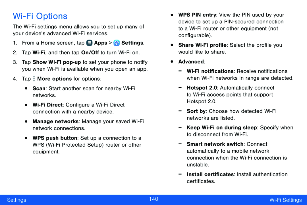 Wi-FiOptions Galaxy Note Edge Verizon